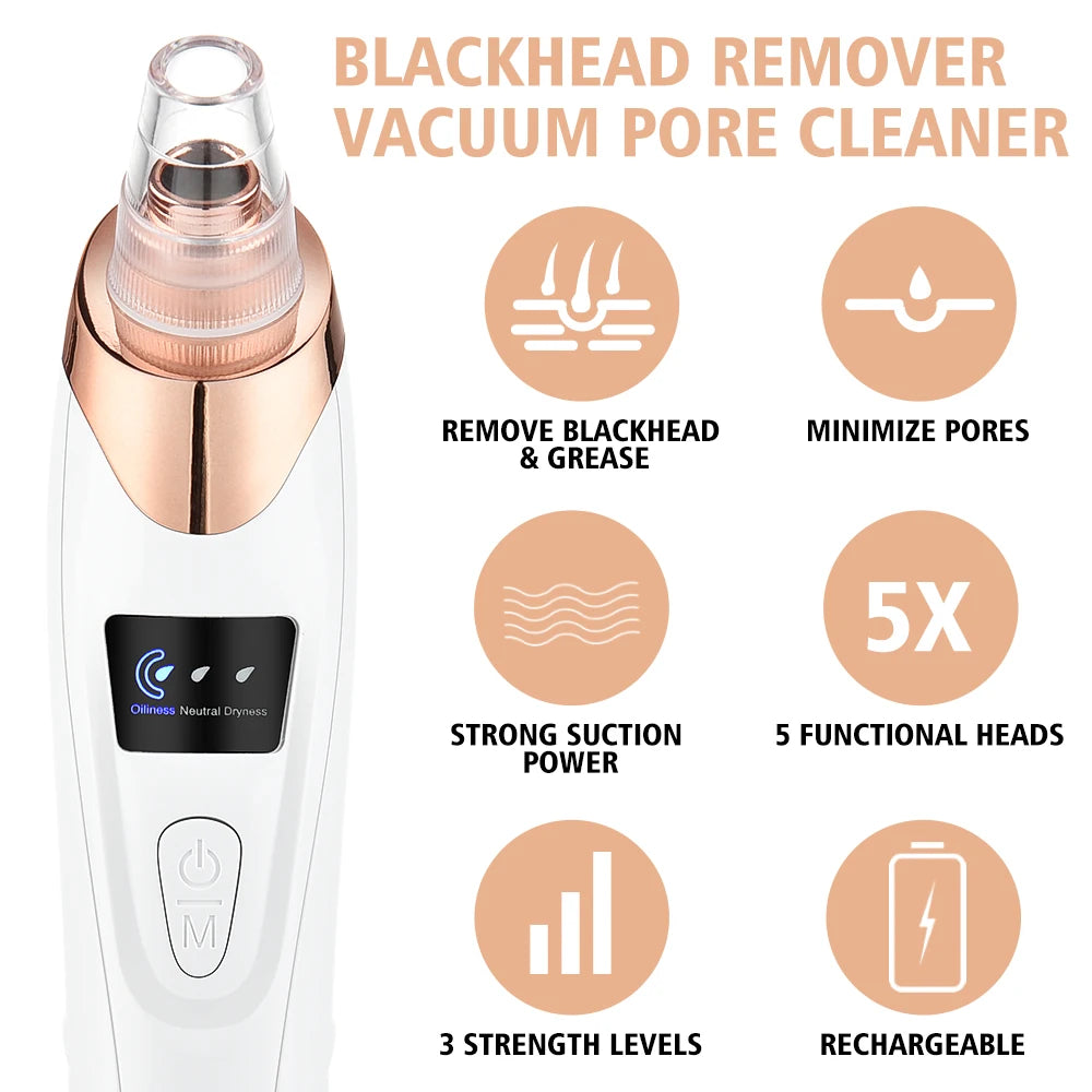 Electric Blackhead Remover Vacuum Cleaner Black